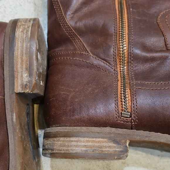 Women's Timberland Brown Leather Riding Boots - Picture 7 of 8